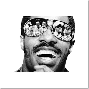 Stevie Wonder Mode black Posters and Art